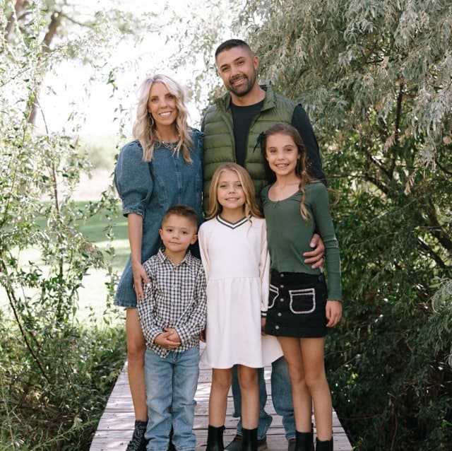 Cody Boe, founder of Boe Construction, with his family
