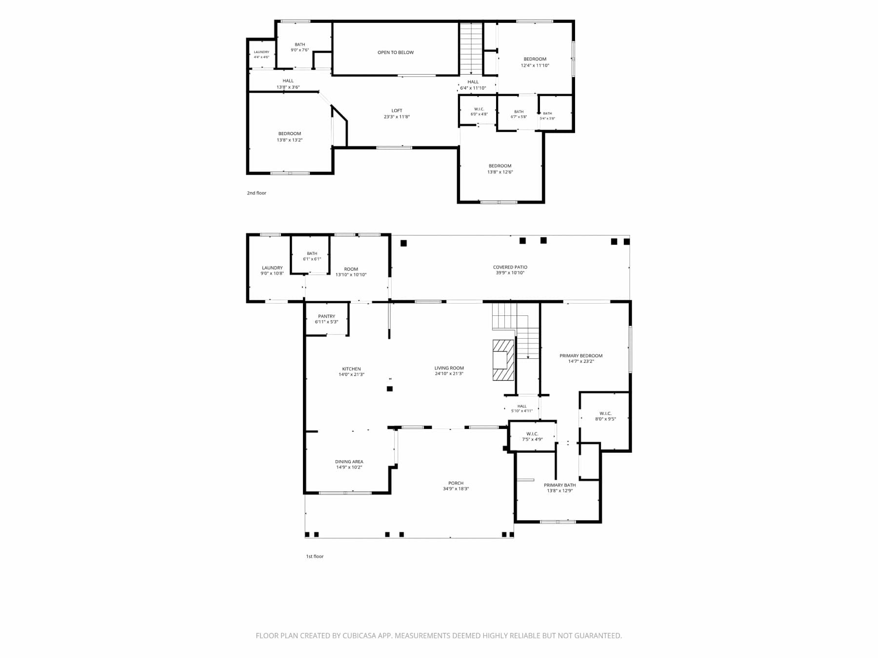 27 Rapid Views Ln floor plan, first and second floor with dimensions